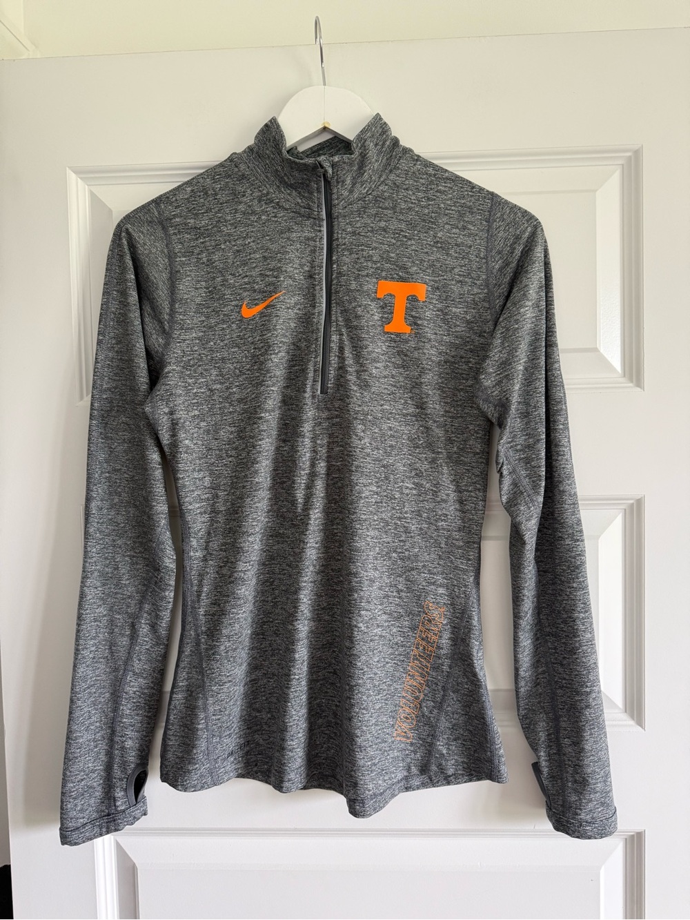 Women's Nike Heathered Gray Tennessee Volunteers Dri-Fit Half-Zip Pullover